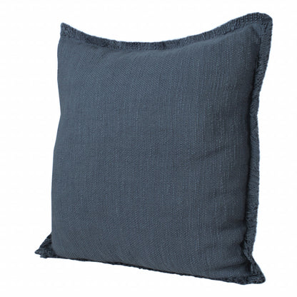 20" X 20" Gray And White 100% Cotton Abstract Zippered Pillow