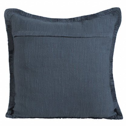 20" X 20" Gray And White 100% Cotton Abstract Zippered Pillow