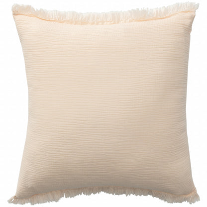 20" X 20" True White 100% Cotton Zippered Pillow