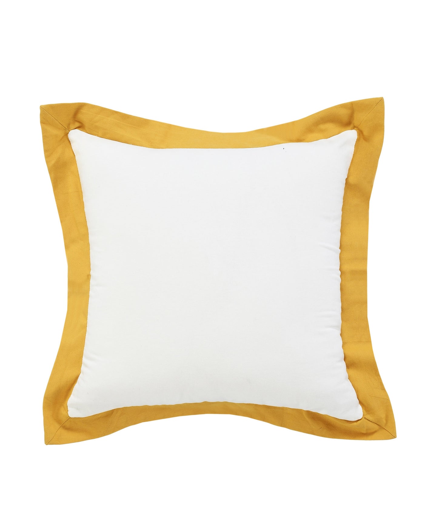 20" X 20" White And Cinnamon 100% Cotton Geometric Zippered Pillow