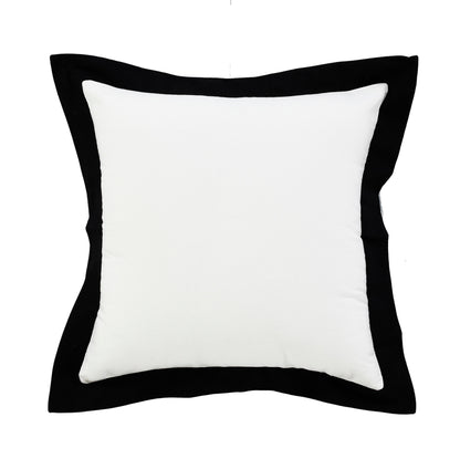 20" X 20" White And Cinnamon 100% Cotton Geometric Zippered Pillow