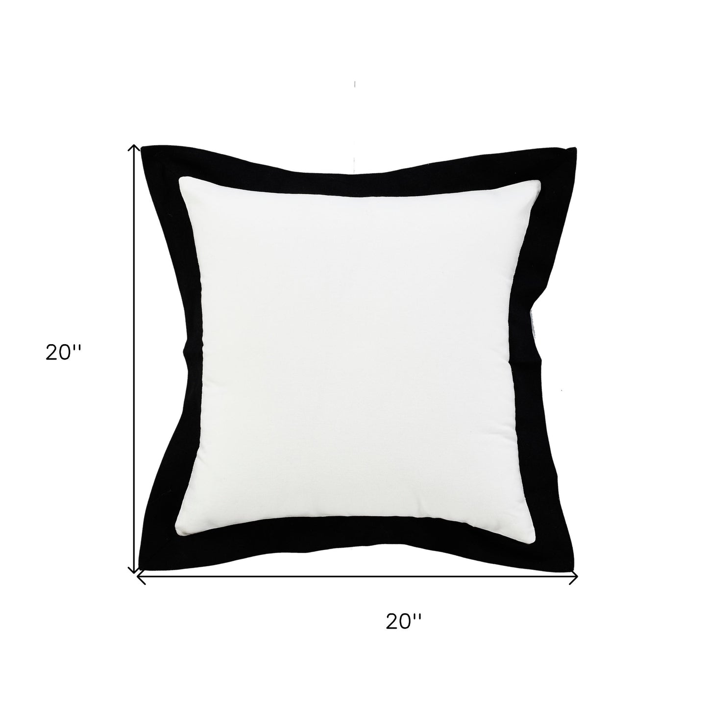 20" X 20" White And Cinnamon 100% Cotton Geometric Zippered Pillow