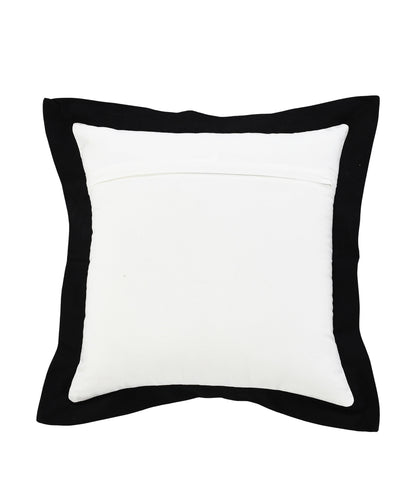 20" X 20" White And Cinnamon 100% Cotton Geometric Zippered Pillow