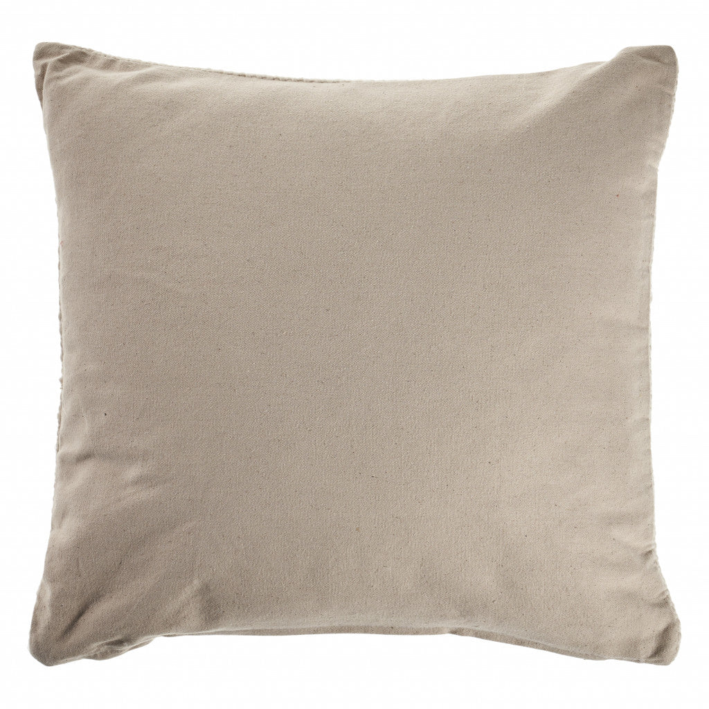 18" X 18" Yellow 100% Cotton Zippered Pillow