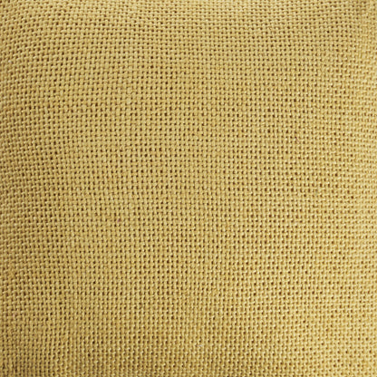 18" X 18" Yellow 100% Cotton Zippered Pillow