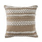 20" X 20" Beige And White Polyester Geometric Zippered Pillow