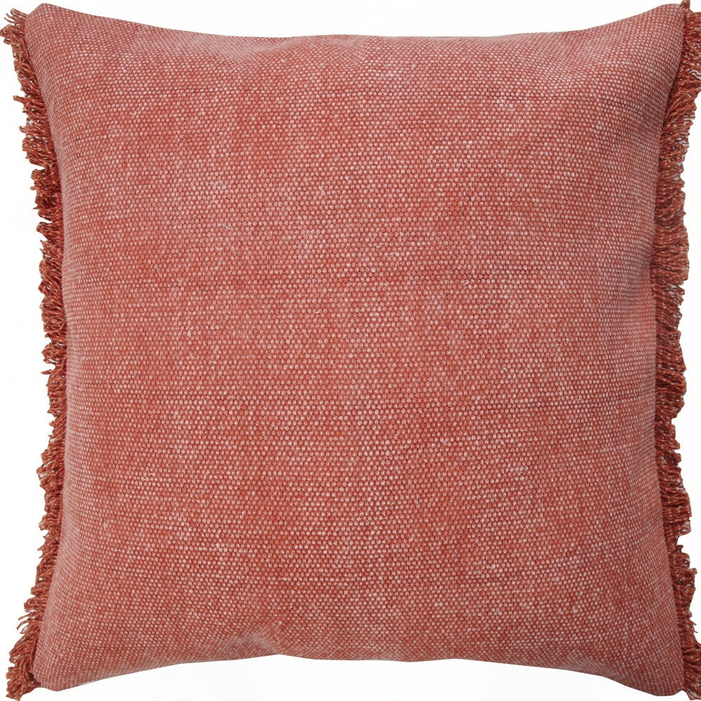 20" X 20" Adobe Clay 100% Cotton Zippered Pillow