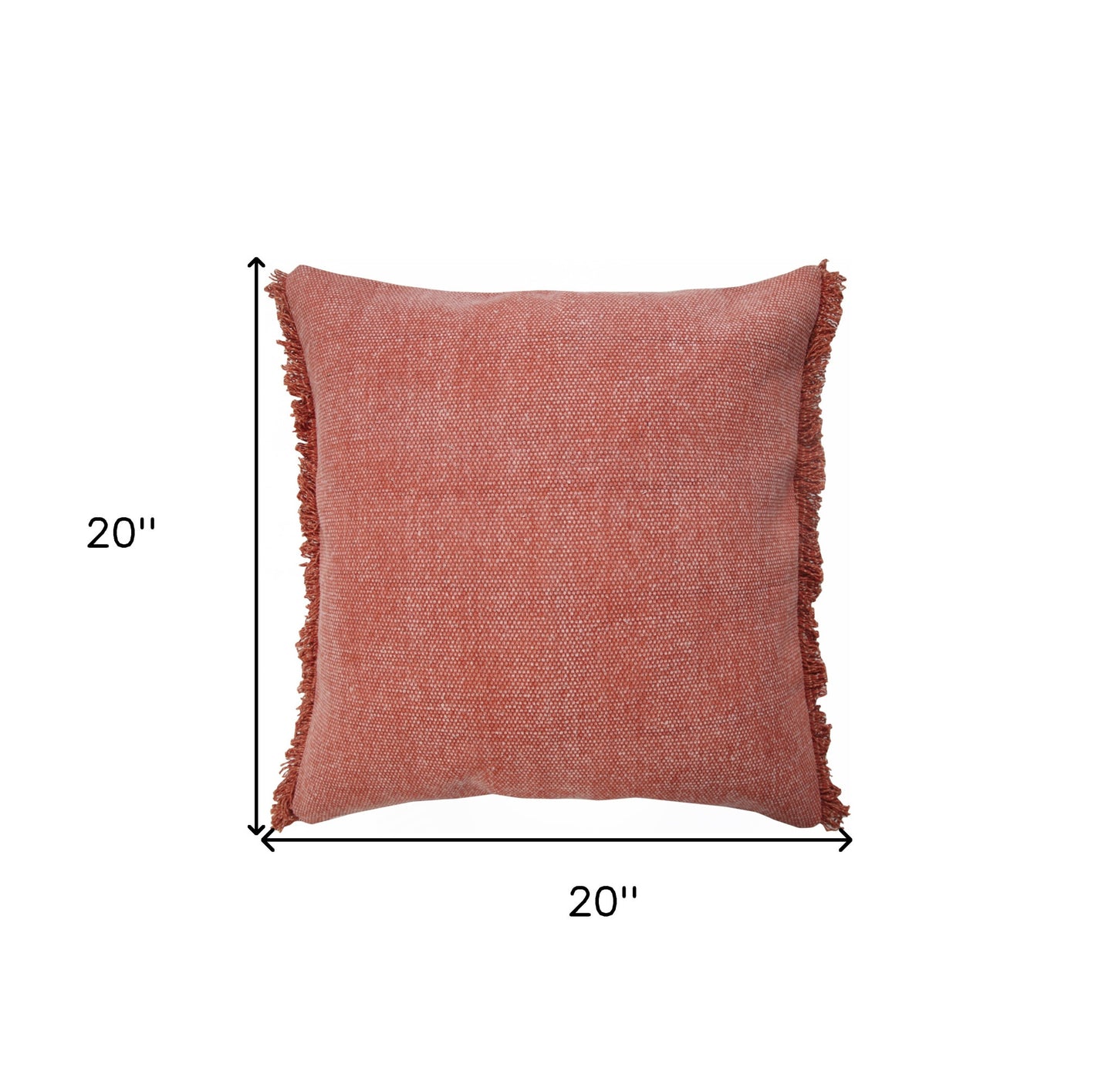 20" X 20" Adobe Clay 100% Cotton Zippered Pillow