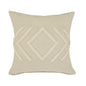 20" X 20" Birch And White 100% Cotton Geometric Zippered Pillow