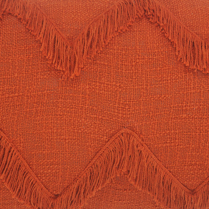 20" X 20" Cinnamon Orange 100% Cotton Zippered Pillow