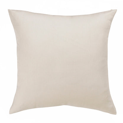 20" X 20" Cream Linen Zippered Pillow