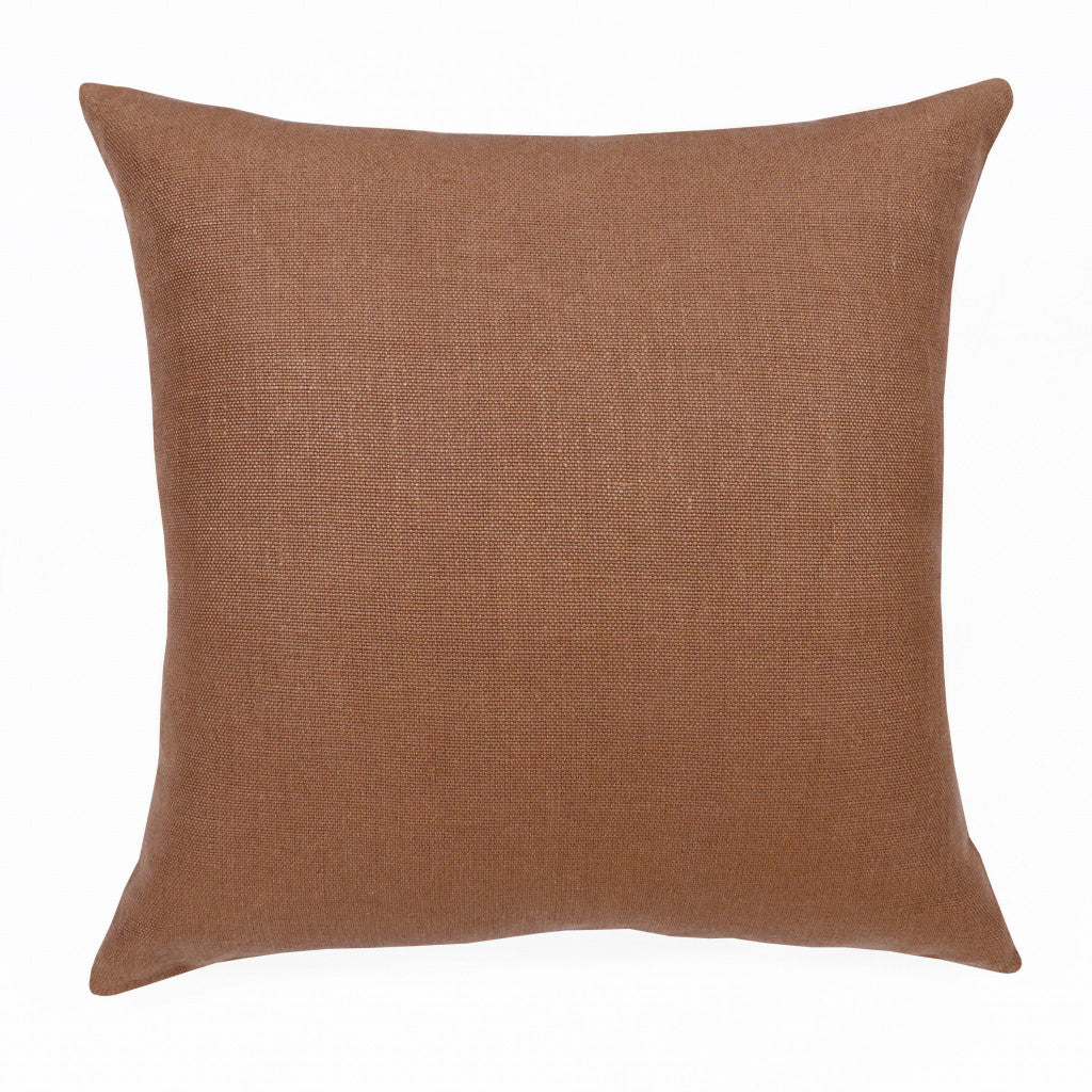 20" X 20" Cream Linen Zippered Pillow