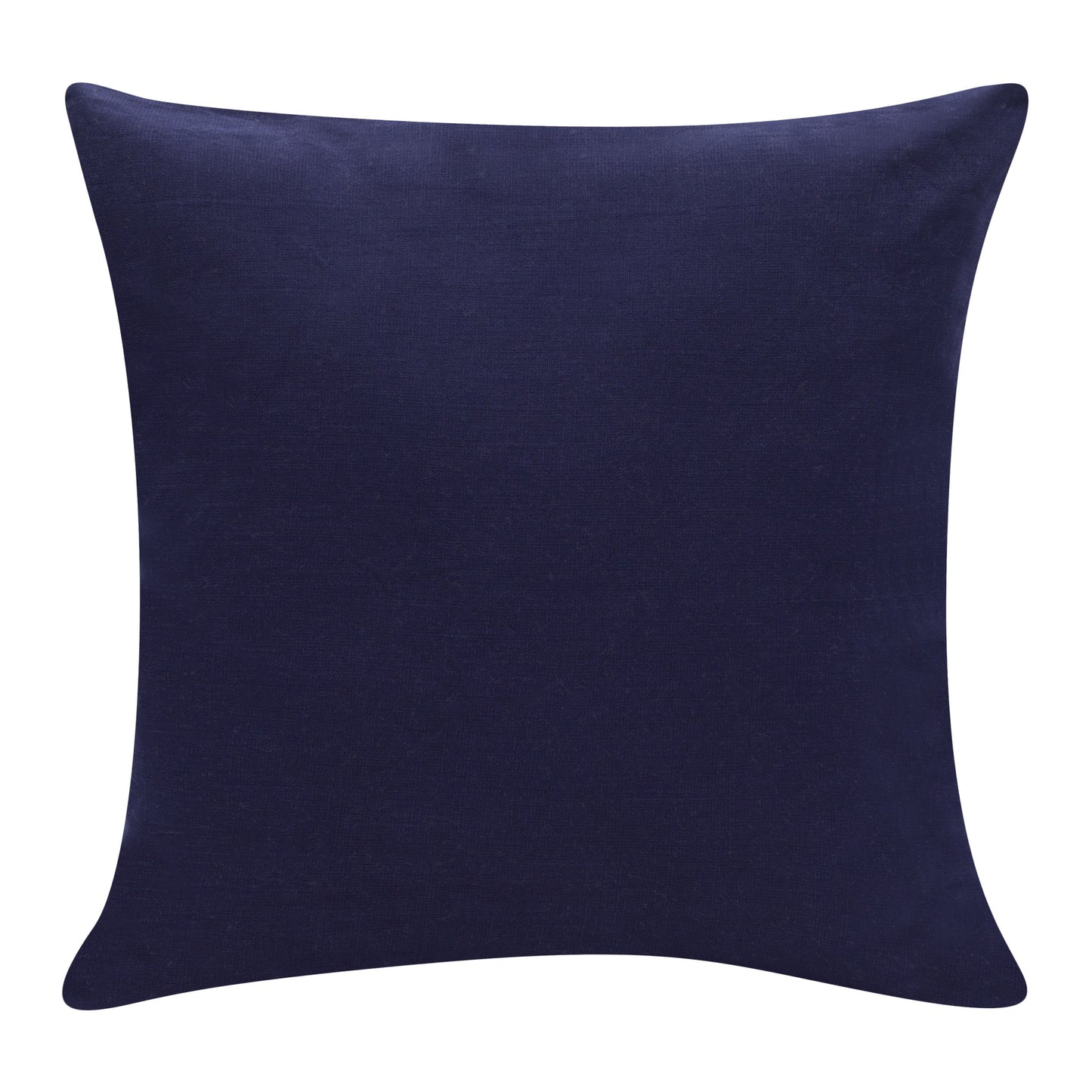 20" X 20" Cobalt Blue And Navy 100% Cotton Abstract Zippered Pillow