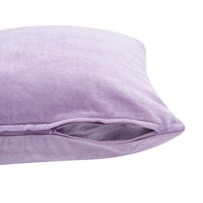 20" X 20" Purple 100% Cotton Zippered Pillow