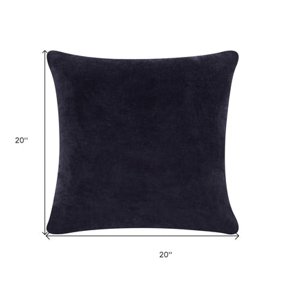 20" X 20" Purple 100% Cotton Zippered Pillow