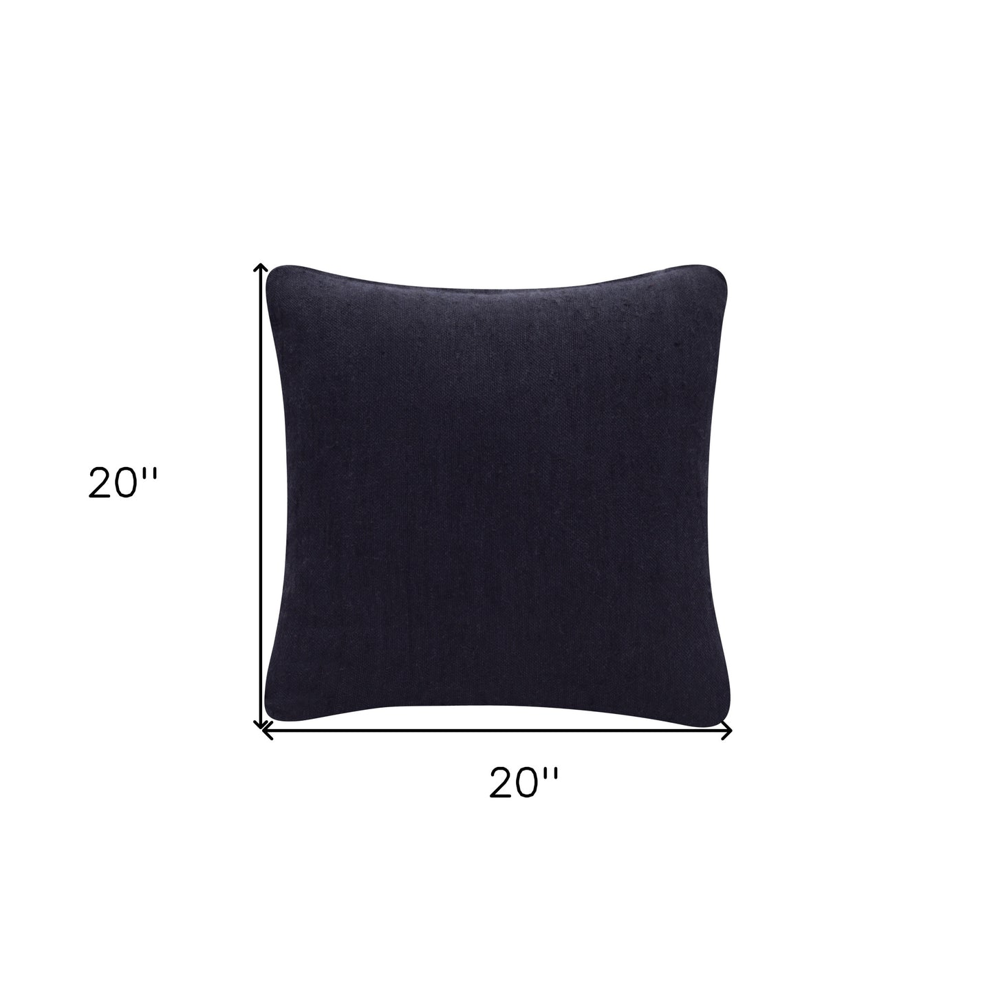 20" X 20" Ocean Blue Linen Zippered Pillow