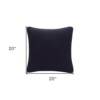 20" X 20" Ocean Blue Linen Zippered Pillow