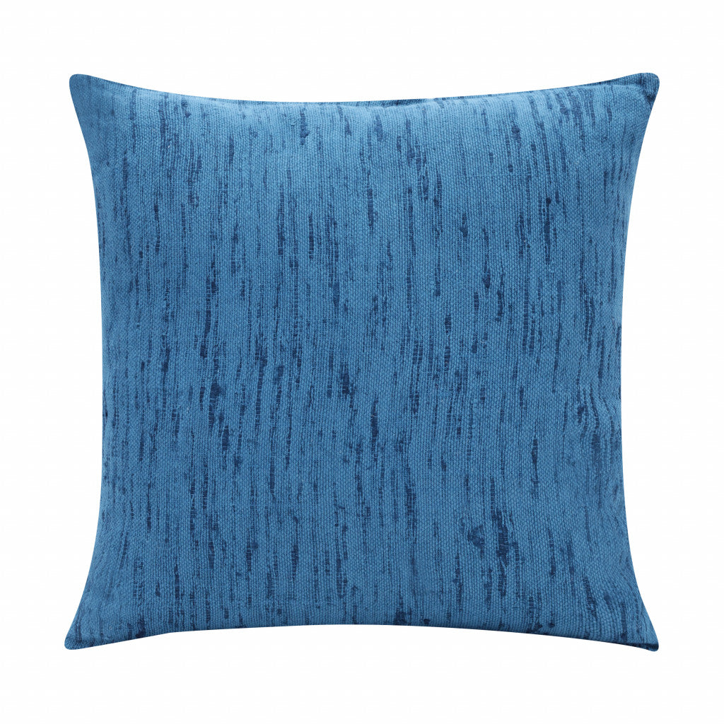 20" X 20" Ocean Blue Linen Zippered Pillow