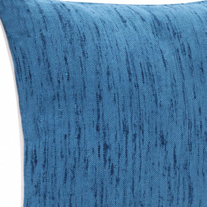 20" X 20" Ocean Blue Linen Zippered Pillow