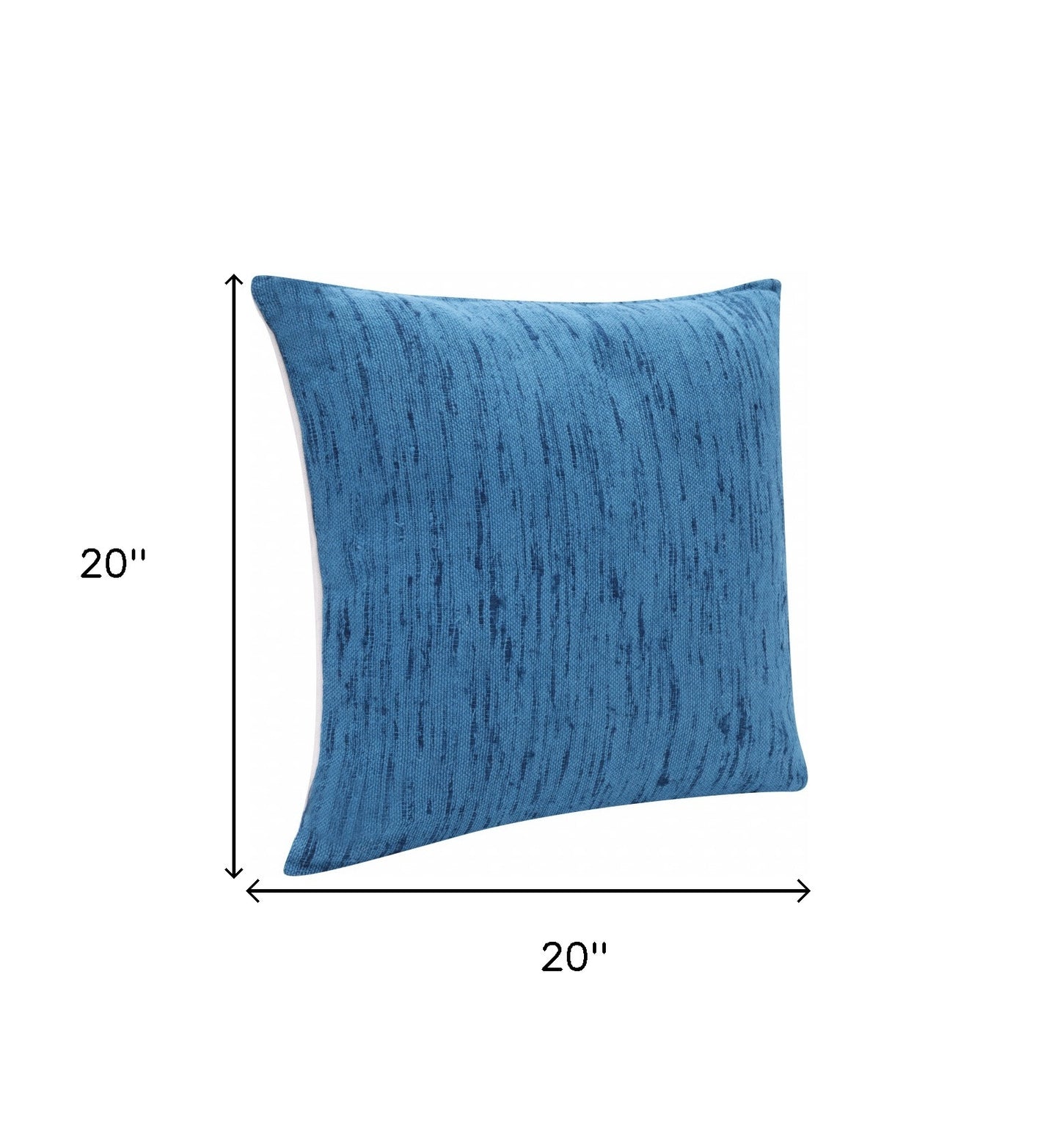 20" X 20" Ocean Blue Linen Zippered Pillow