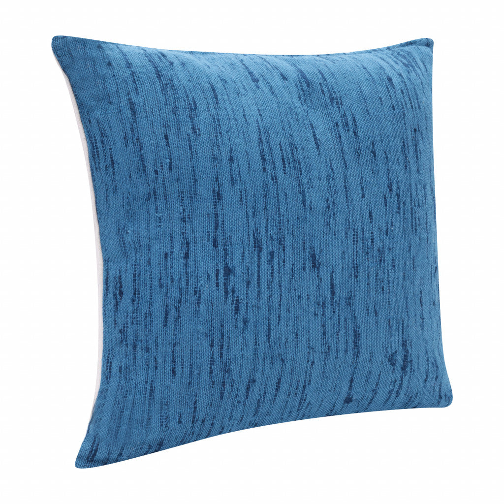 20" X 20" Ocean Blue Linen Zippered Pillow