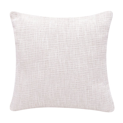 20" Ocean Blue and Ivory Cotton Throw Pillow