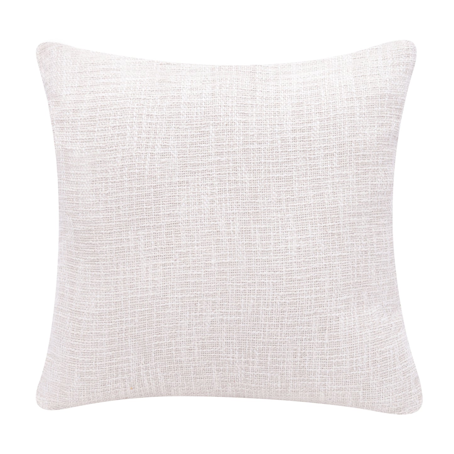 20" Ocean Blue and Ivory Cotton Throw Pillow