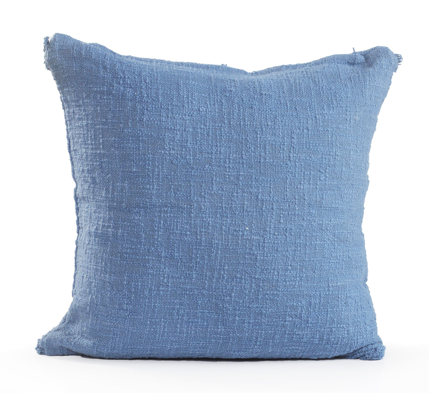 20" X 20" Classic Blue 100% Cotton Diamond Zippered Pillow