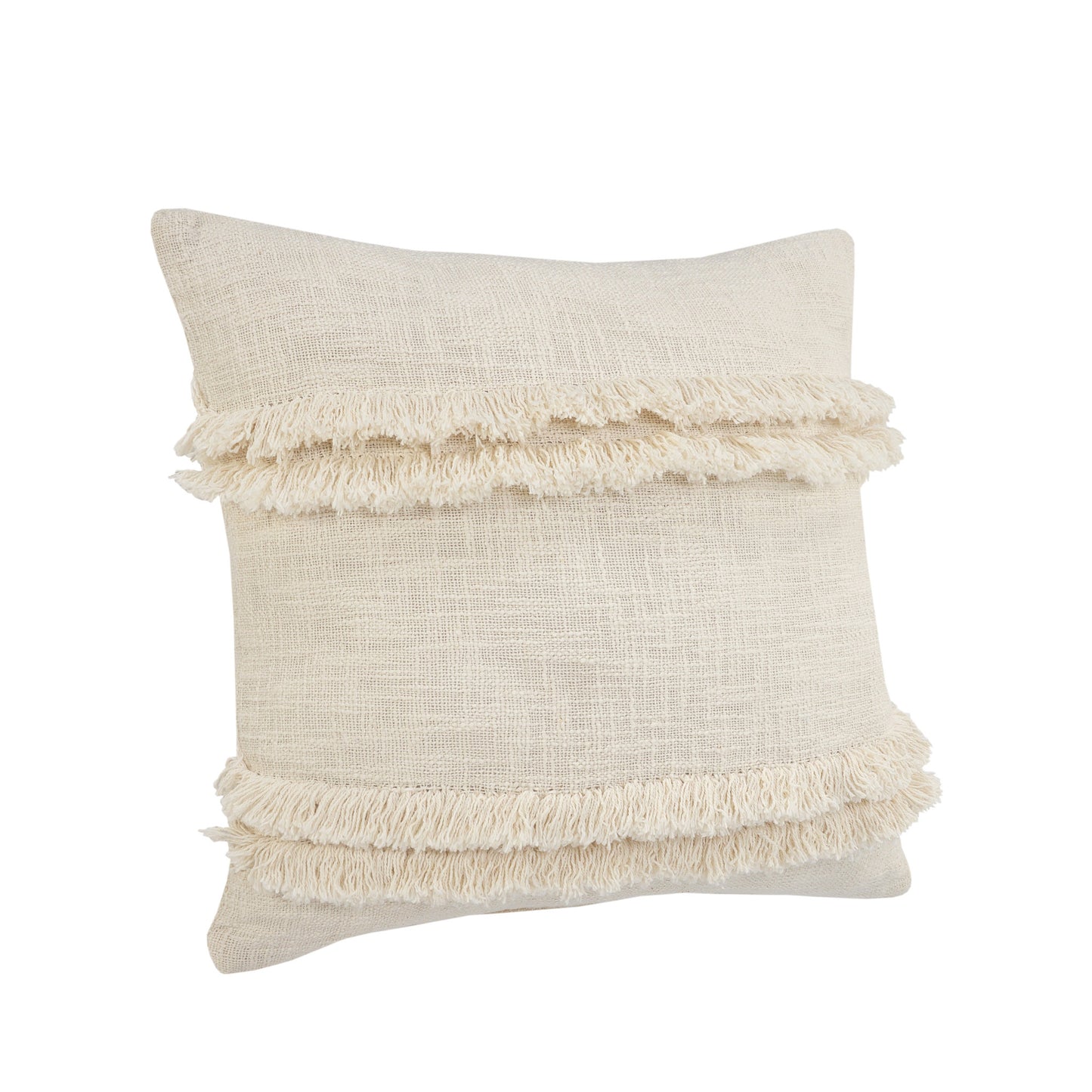 14" X 36" Cream 100% Cotton Zippered Pillow