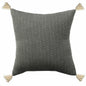 18" X 18" Black 100% Cotton Geometric Zippered Pillow