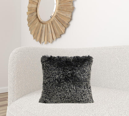 20" X 20" Dark Gray Polyester Zippered Pillow