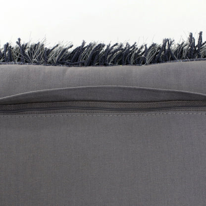 20" X 20" Dark Gray Polyester Zippered Pillow