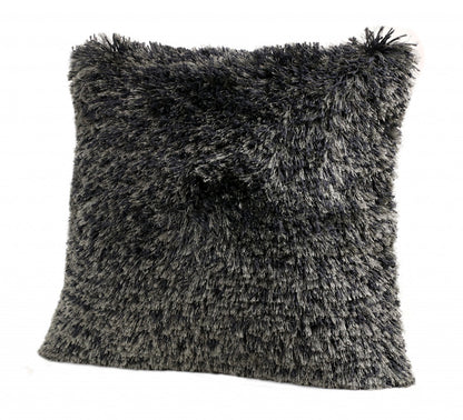 20" X 20" Dark Gray Polyester Zippered Pillow