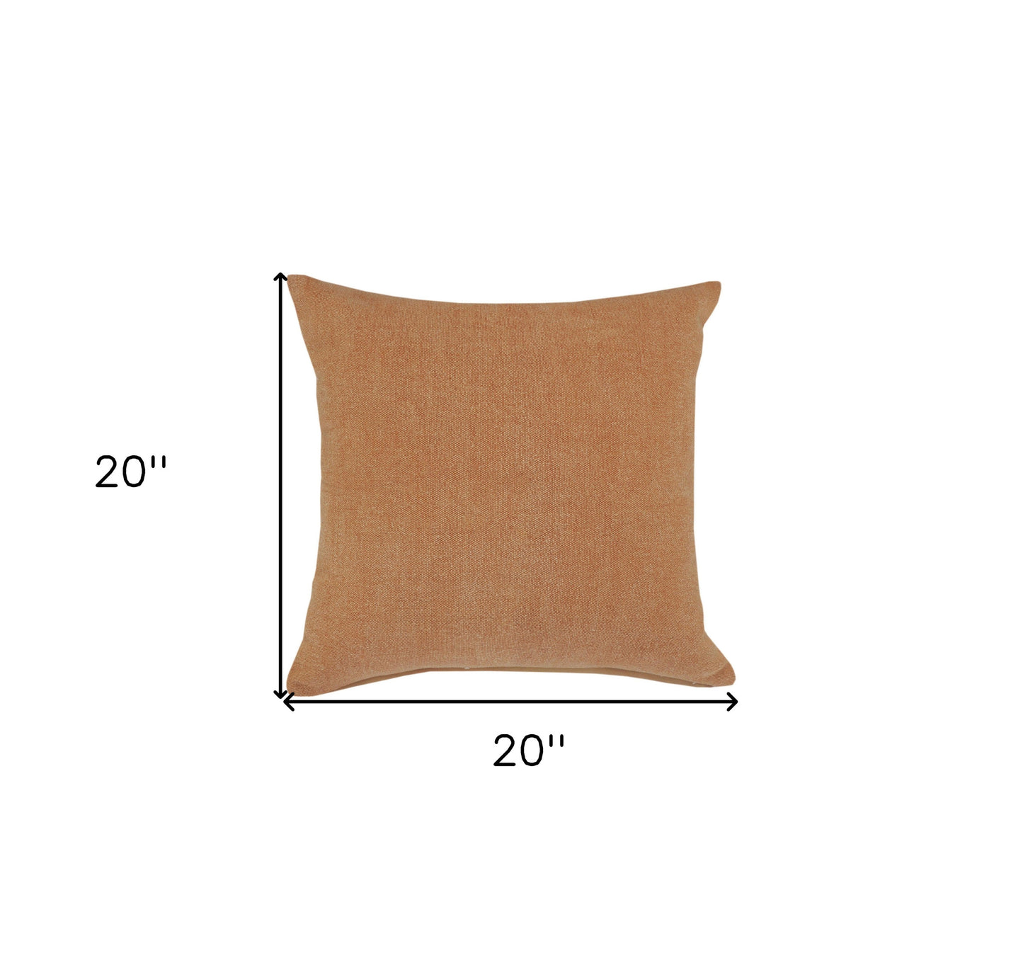 14" X 36" Orange 100% Cotton Zippered Pillow