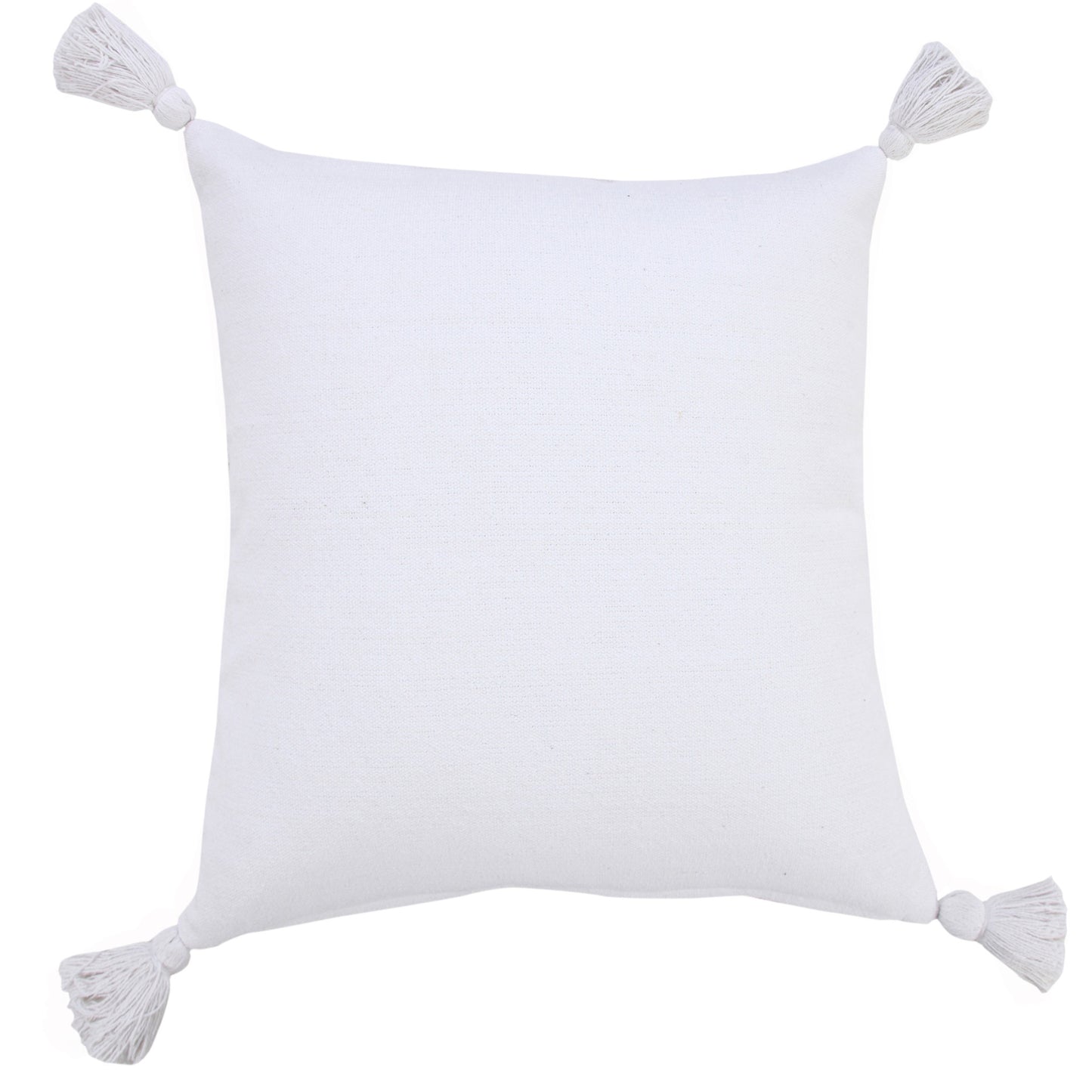 20" X 20" White 100% Cotton Zippered Pillow