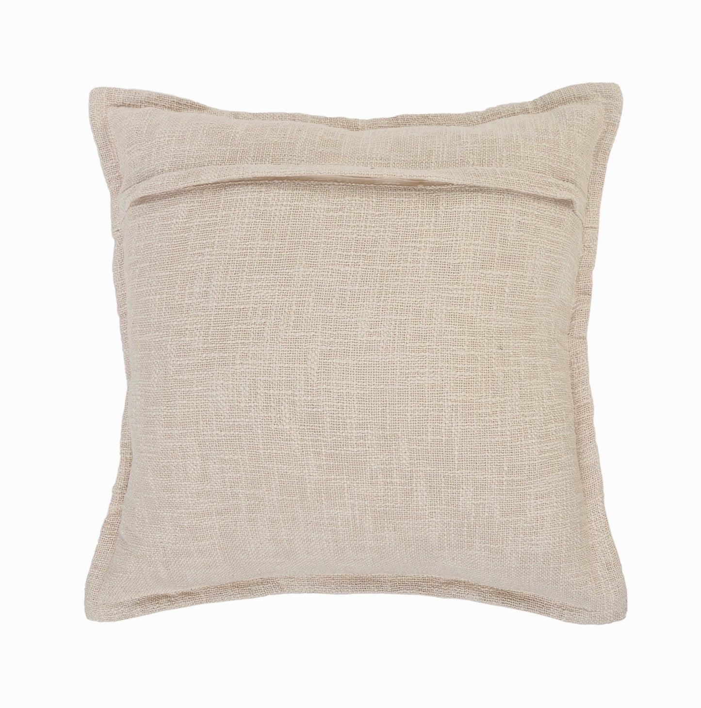 20" X 20" Beige Round Cotton Throw Pillow