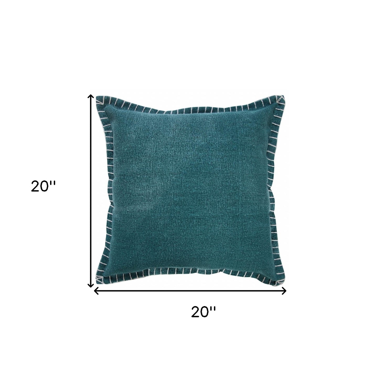 14" X 36" Emerald Green 100% Cotton Zippered Pillow