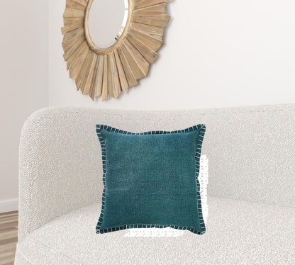 14" X 36" Emerald Green 100% Cotton Zippered Pillow