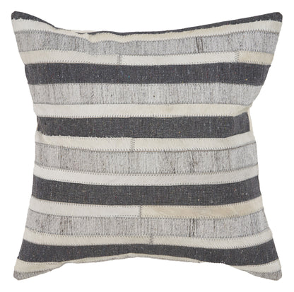 20" Charcoal Wool Throw Pillow