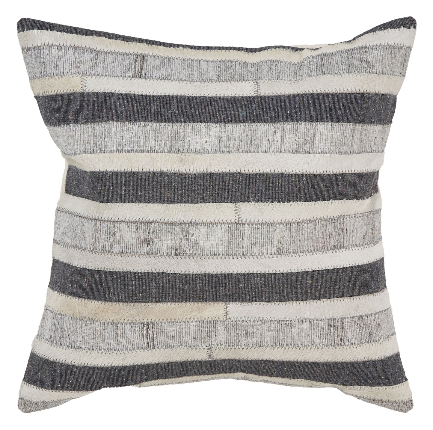 20" Charcoal Wool Throw Pillow