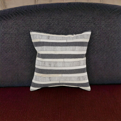 20" Charcoal Wool Throw Pillow