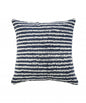 14" X 36" Black And Cream 100% Cotton Striped Zippered Pillow