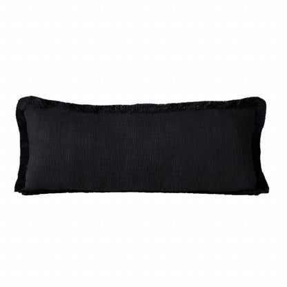 14" X 36" Navy Blue 100% Cotton Zippered Pillow