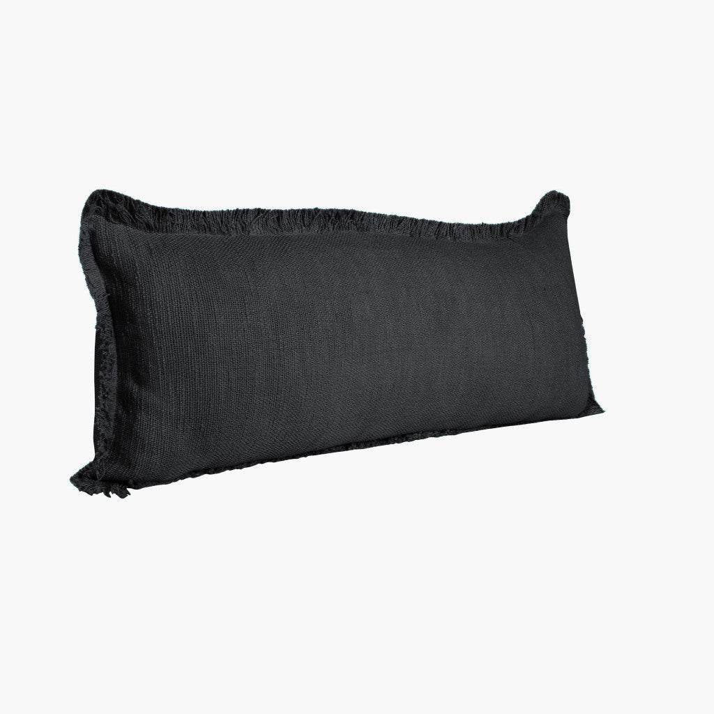 14" X 36" Navy Blue 100% Cotton Zippered Pillow