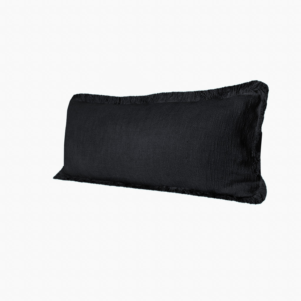 14" X 36" Navy Blue 100% Cotton Zippered Pillow