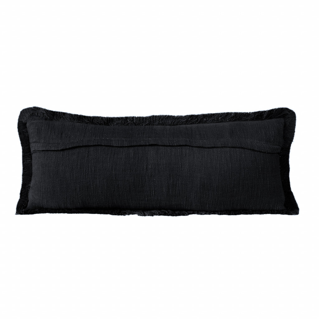 14" X 36" Navy Blue 100% Cotton Zippered Pillow