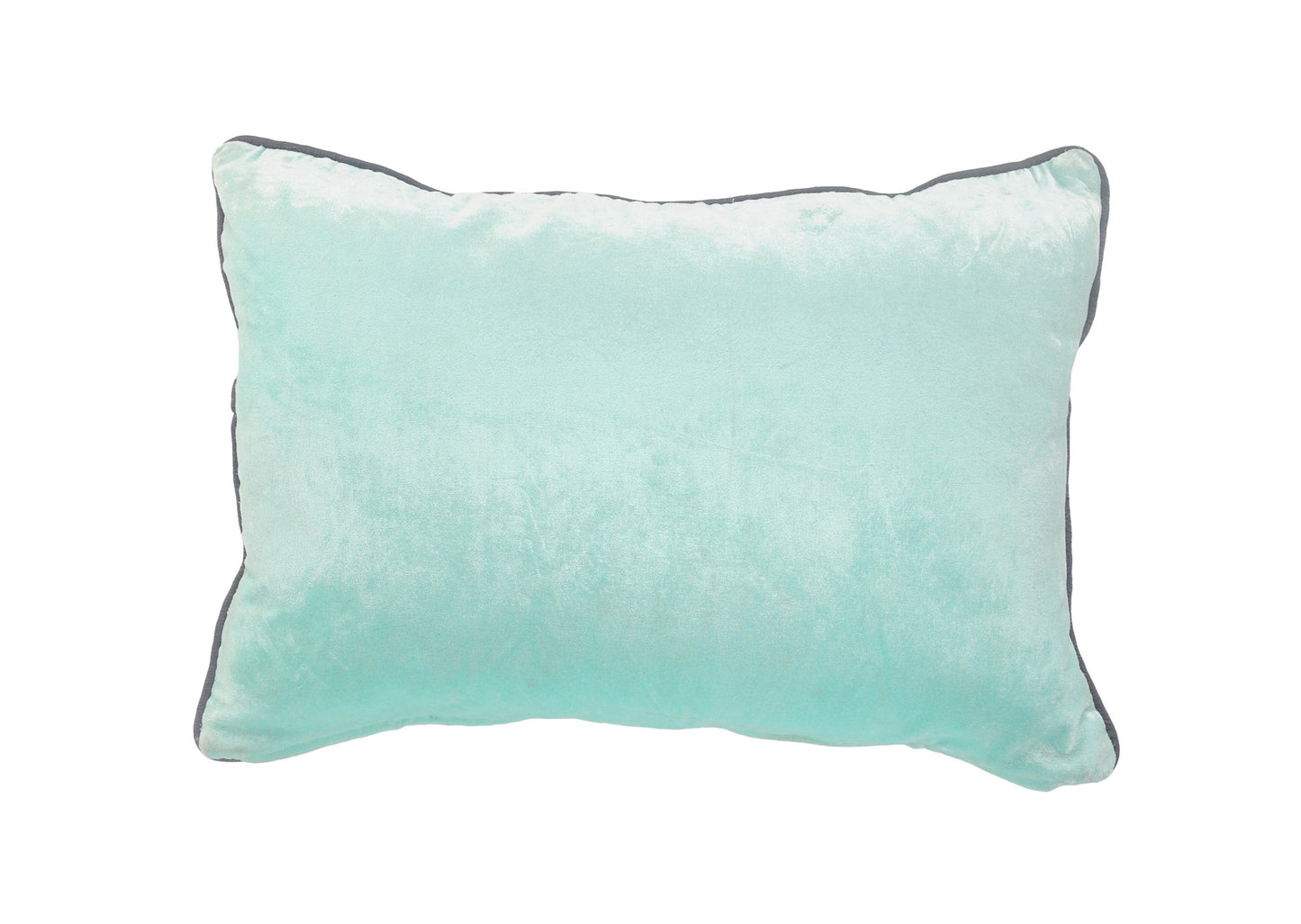 14" X 20" Mint Blue And Gray 100% Cotton Abstract Zippered Pillow