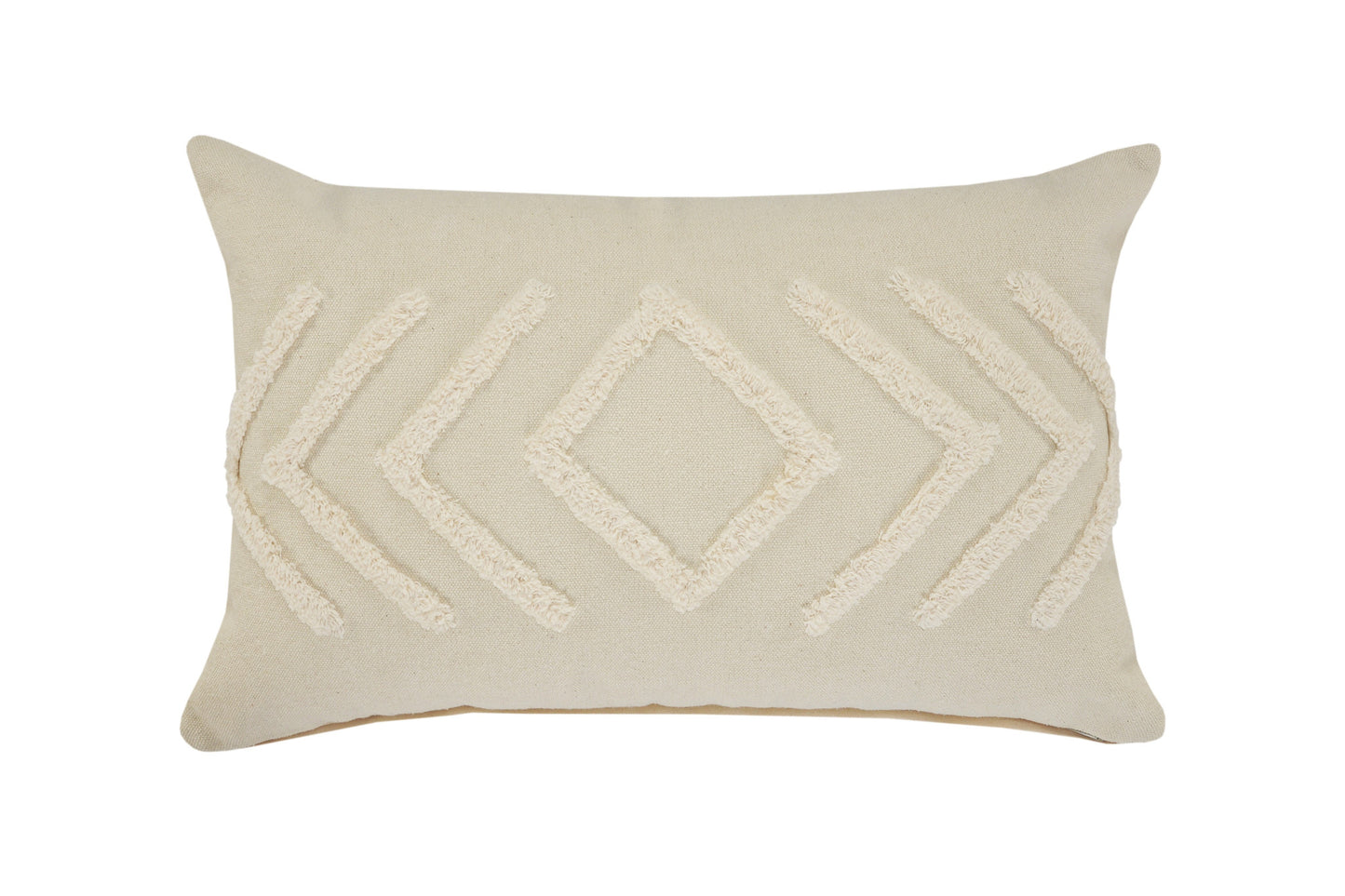 20" X 20" Birch And White 100% Cotton Geometric Zippered Pillow