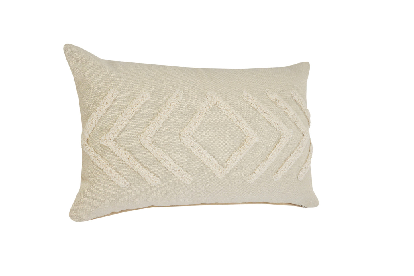 20" X 20" Birch And White 100% Cotton Geometric Zippered Pillow