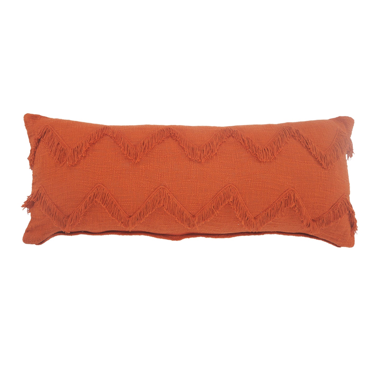 20" X 20" Cinnamon Orange 100% Cotton Zippered Pillow